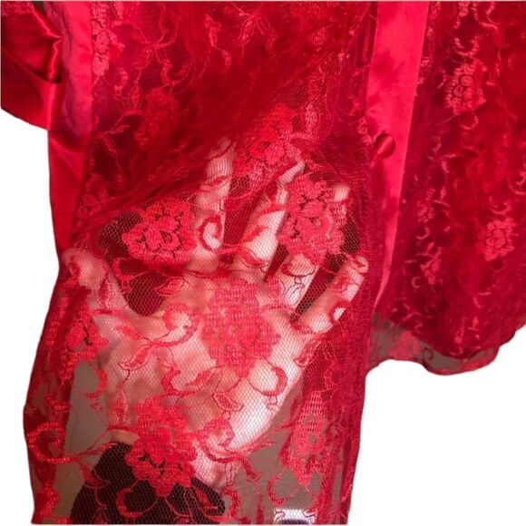 Victoria’s Secret red sleep dress. Long sleeves‎ - Picture 8 of 11